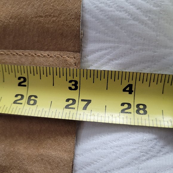 Margaret Godfrey Womens Camel Suede Jacket Blouse size 12 - Picture 5 of 14